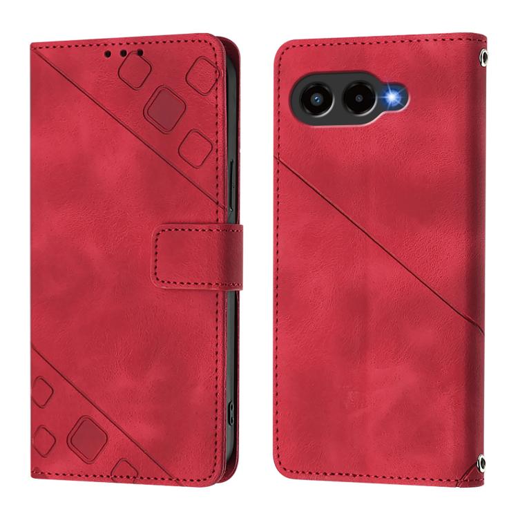 For T-Mobile Revvl 8 Skin-feel Embossed Leather Phone Case