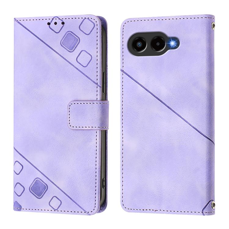 For T-Mobile Revvl 8 Skin-feel Embossed Leather Phone Case