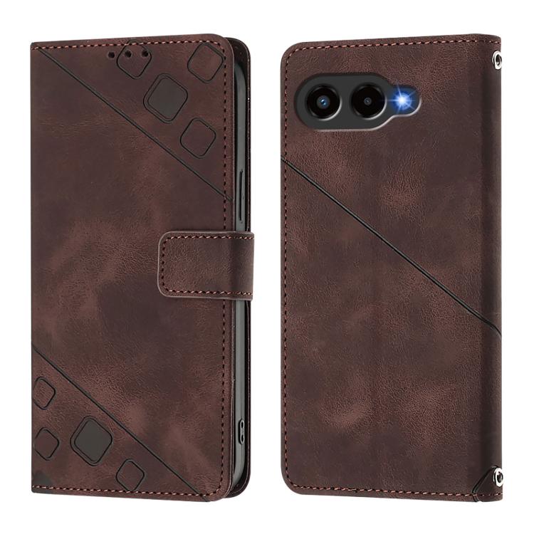 For T-Mobile Revvl 8 Skin-feel Embossed Leather Phone Case