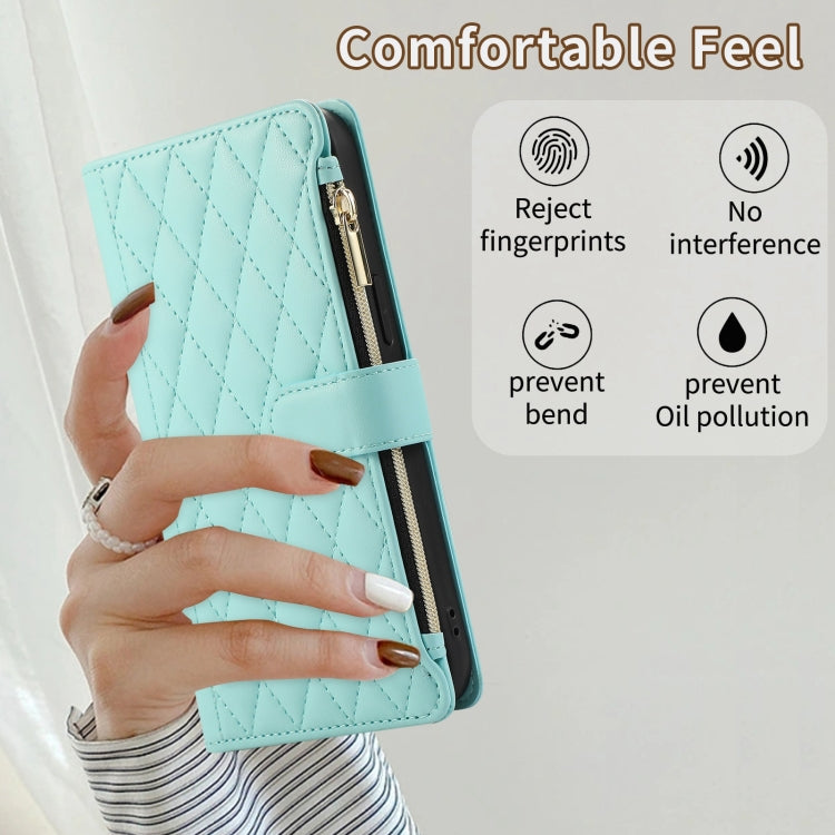 For Redmi Note 11 Pro 4G Rhombic Zipper Wallet Leather Phone Case