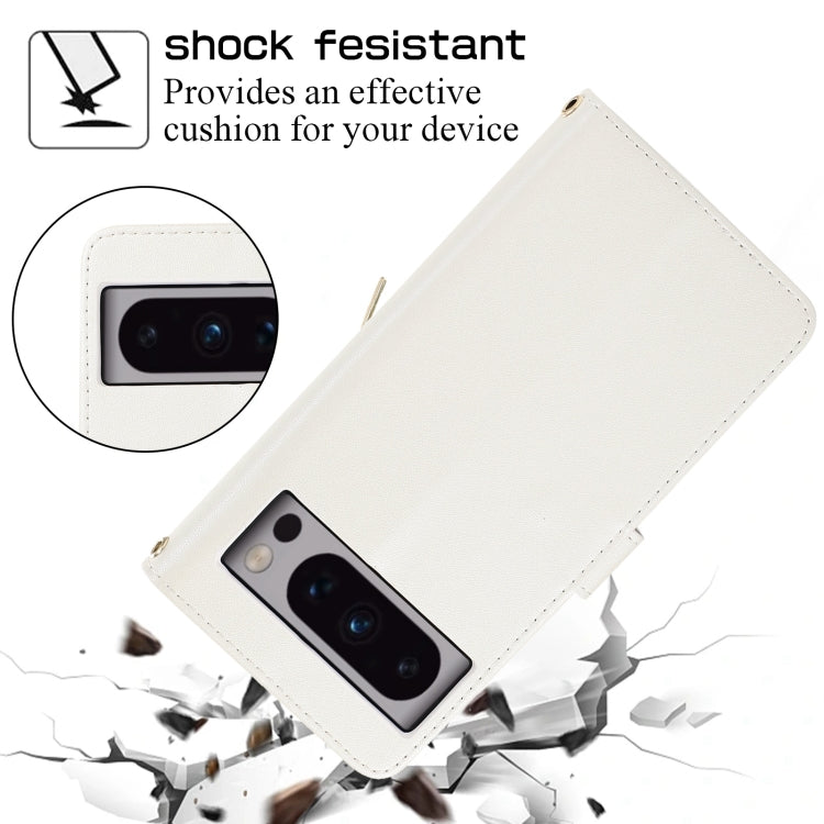 For Google Pixel 8 Pro Rhombic Full Zipper Wallet Leather Phone Case