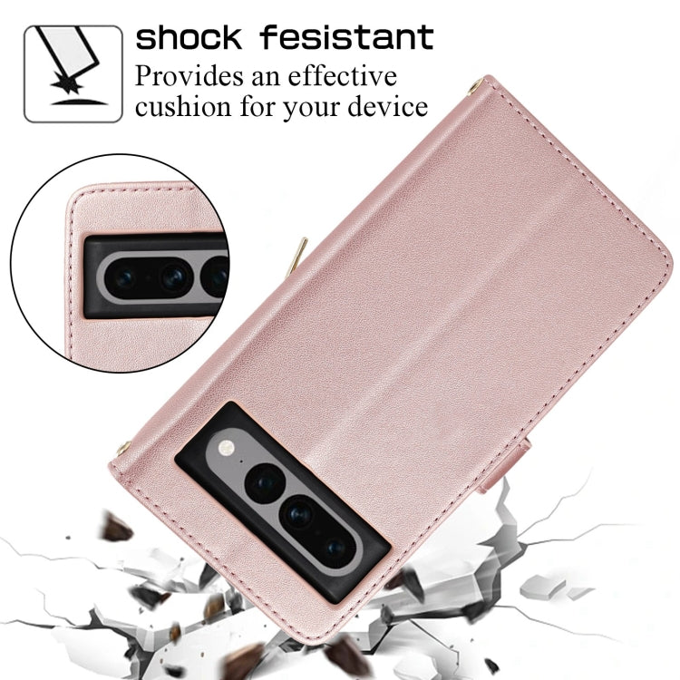 For Google Pixel 7 Pro Rhombic Full Zipper Wallet Leather Phone Case