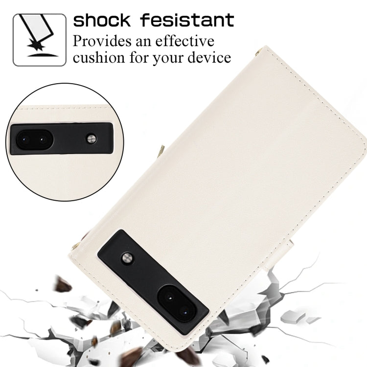For Google Pixel 6a Rhombic Full Zipper Wallet Leather Phone Case