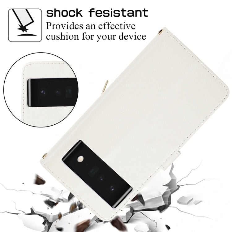 For Google Pixel 6 Pro Rhombic Full Zipper Wallet Leather Phone Case