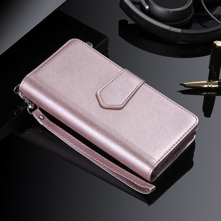 For iPhone 16 Pro Max Solid Color 2 in 1 Zipper Shockproof Phone Case
