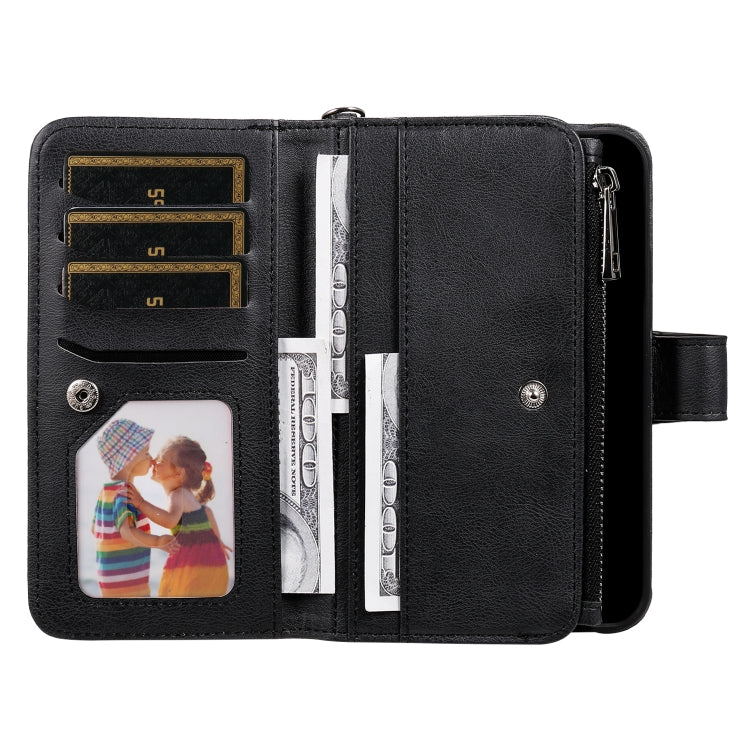 For iPhone 16 Pro Solid Color 2 in 1 Zipper Shockproof Phone Case