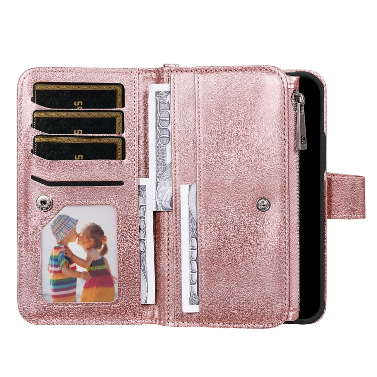 For iPhone 16 Pro Solid Color 2 in 1 Zipper Shockproof Phone Case