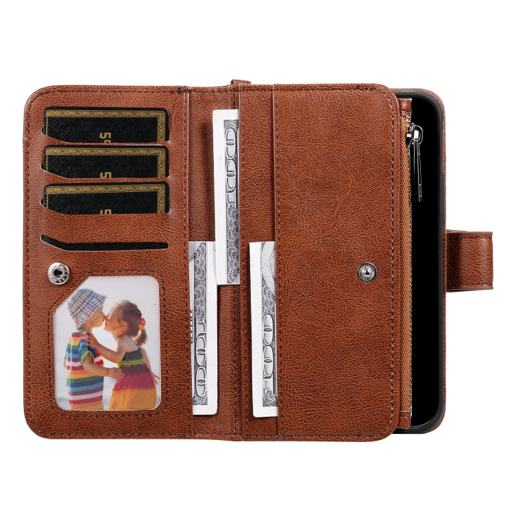 For iPhone 16 Plus Solid Color 2 in 1 Zipper Shockproof Phone Case