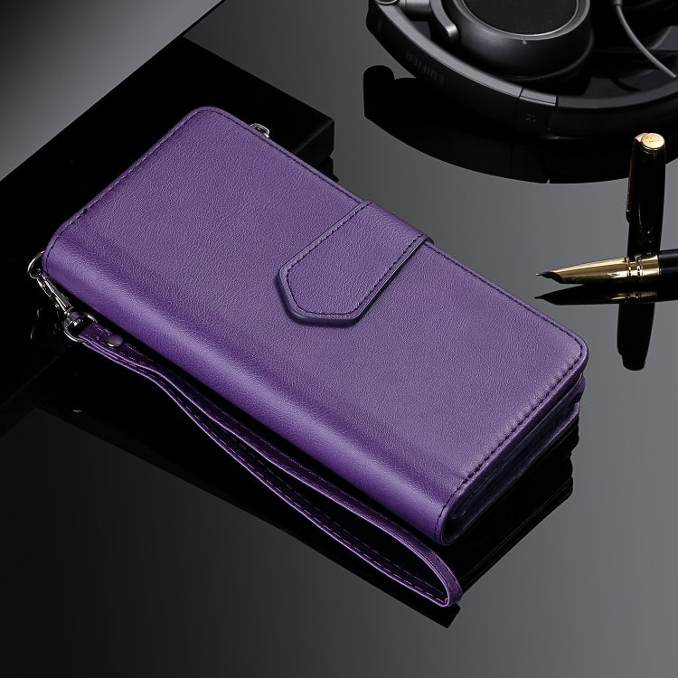 For iPhone 16 Plus Solid Color 2 in 1 Zipper Shockproof Phone Case