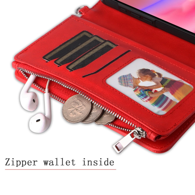 For iPhone 16 Solid Color 2 in 1 Zipper Shockproof Phone Case
