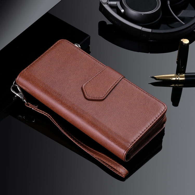 For iPhone 16 Solid Color 2 in 1 Zipper Shockproof Phone Case