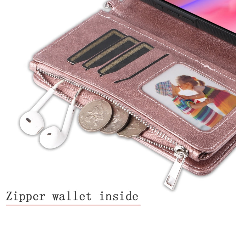 For iPhone 16 Solid Color 2 in 1 Zipper Shockproof Phone Case
