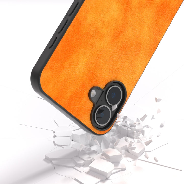 For iPhone 16 Dual Color Lichi Texture PU Phone Case