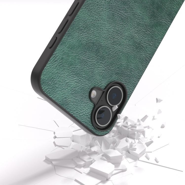 For iPhone 16 Dual Color Lichi Texture PU Phone Case