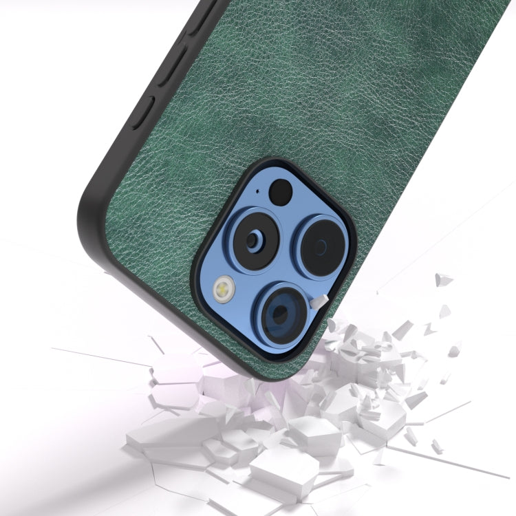 For iPhone 16 Pro Dual Color Lichi Texture PU Phone Case