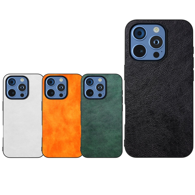 For iPhone 16 Pro Dual Color Lichi Texture PU Phone Case