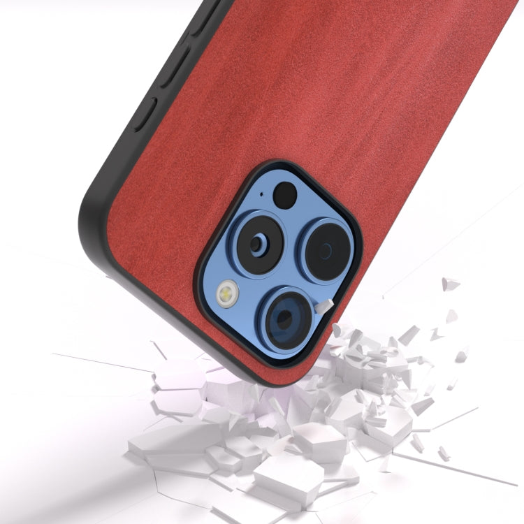 For iPhone 16 Pro Max Black Frame Two-color Calf Texture PU Phone Case
