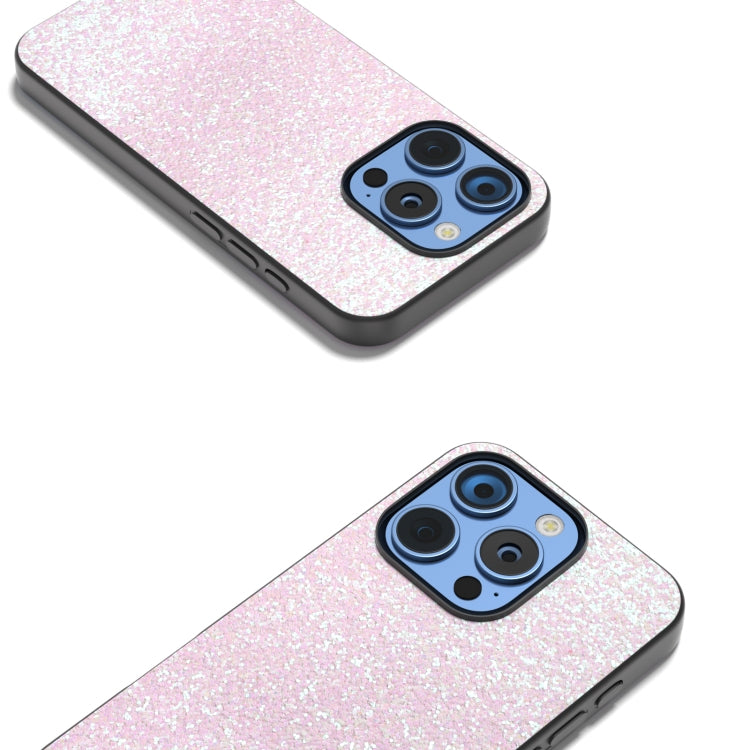 For iPhone 16 Pro Max Black Frame Colorful Glitter Phone Case