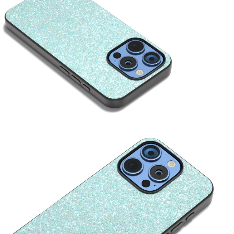 For iPhone 16 Pro Black Frame Colorful Glitter Phone Case