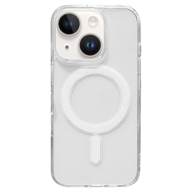 For iPhone 14 Clear Acrylic TPU MagSafe Phone Case, Pop-up Animation Version - Transparent