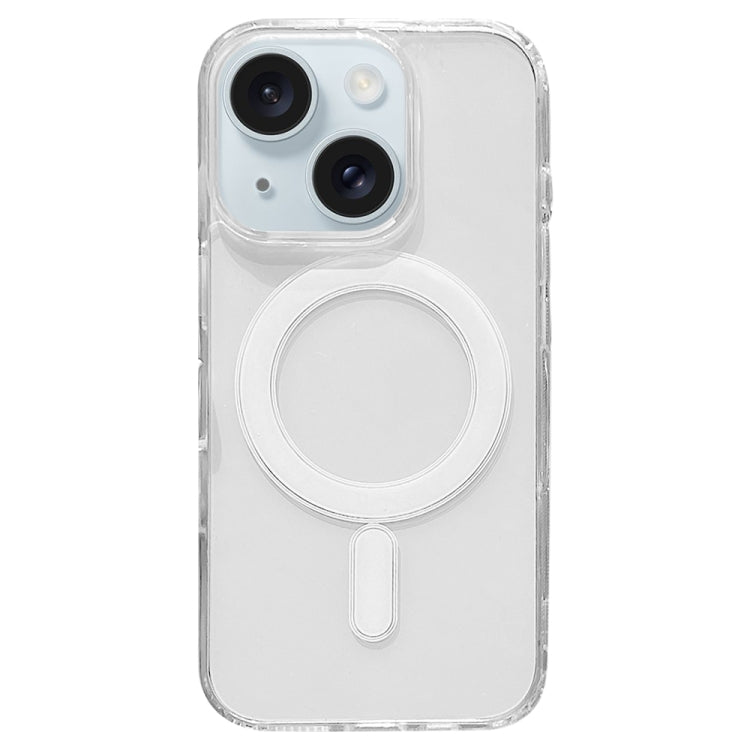 For iPhone 15 Clear Acrylic TPU MagSafe Phone Case, Pop-up Animation Version - Transparent