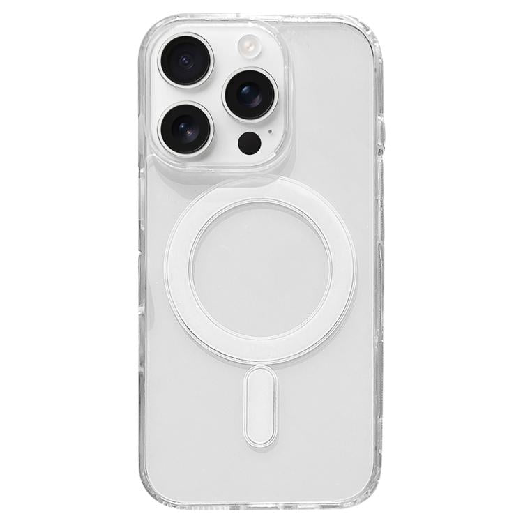 For iPhone 16 Pro Max Clear Acrylic TPU MagSafe Phone Case, Pop-up Animation Version - Transparent