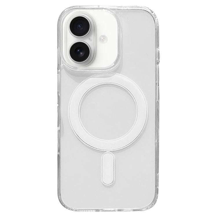 For iPhone 16 Plus Clear Acrylic TPU MagSafe Phone Case, Pop-up Animation Version - Transparent
