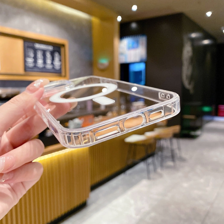 For iPhone 17 Clear Acrylic TPU MagSafe Phone Case, Pop-up Animation Version - Transparent