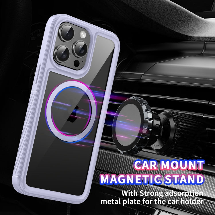 For iPhone 15 Pro Max Forerunner Shockproof Acrylic Hybrid TPU Magsafe Phone Case