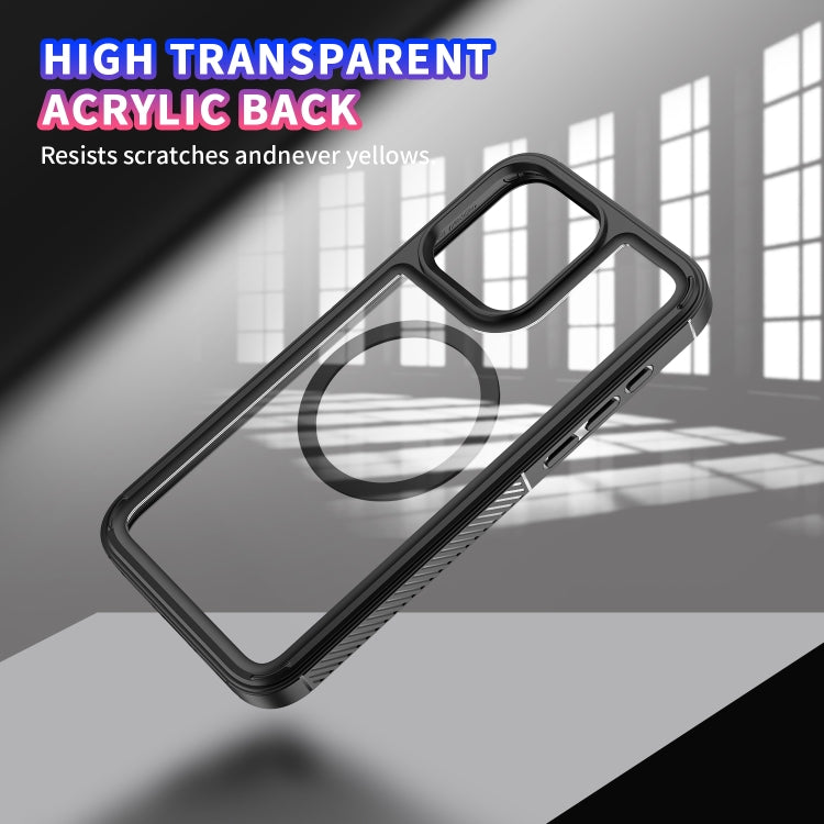 For iPhone 15 Pro Max Forerunner Shockproof Acrylic Hybrid TPU Magsafe Phone Case