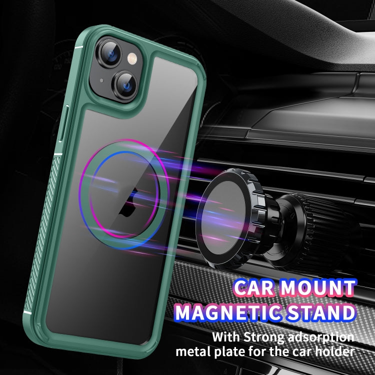 For iPhone 15 Plus Forerunner Shockproof Acrylic Hybrid TPU Magsafe Phone Case