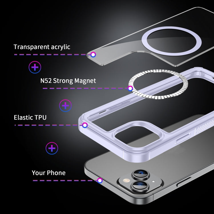 For iPhone 15 Plus Forerunner Shockproof Acrylic Hybrid TPU Magsafe Phone Case