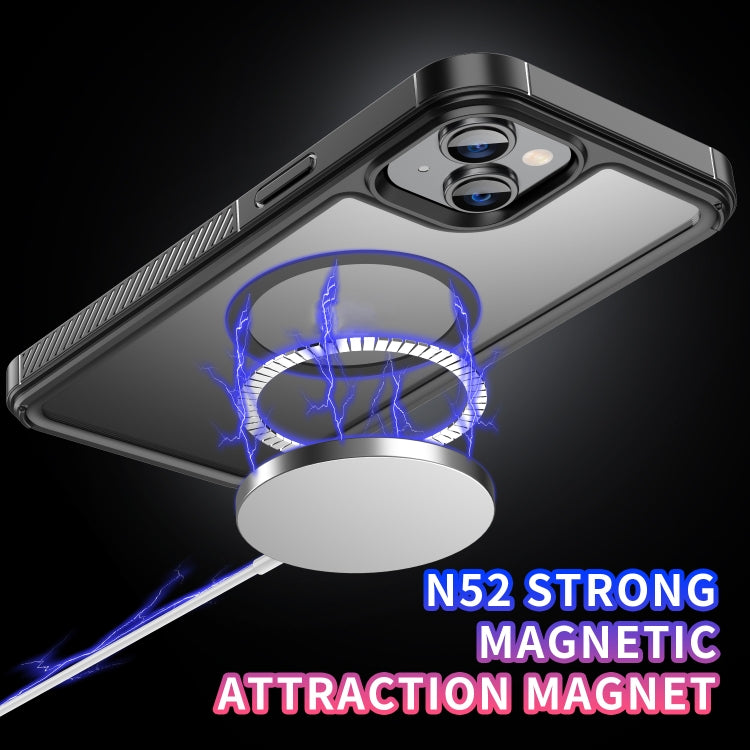 For iPhone 15 Plus Forerunner Shockproof Acrylic Hybrid TPU Magsafe Phone Case