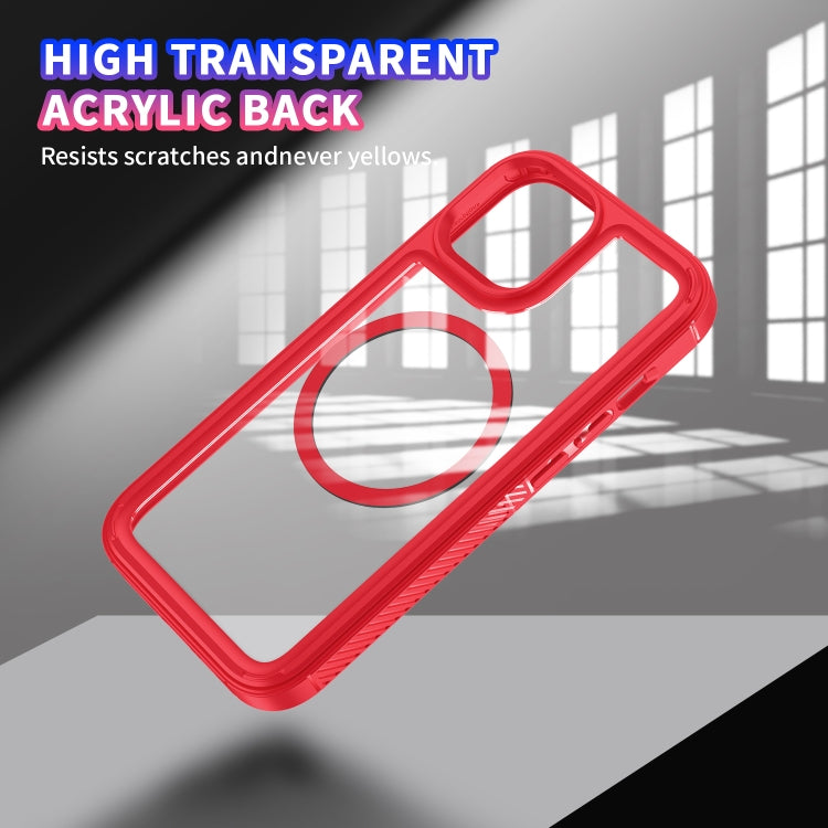 For iPhone 15 Forerunner Shockproof Acrylic Hybrid TPU Magsafe Phone Case