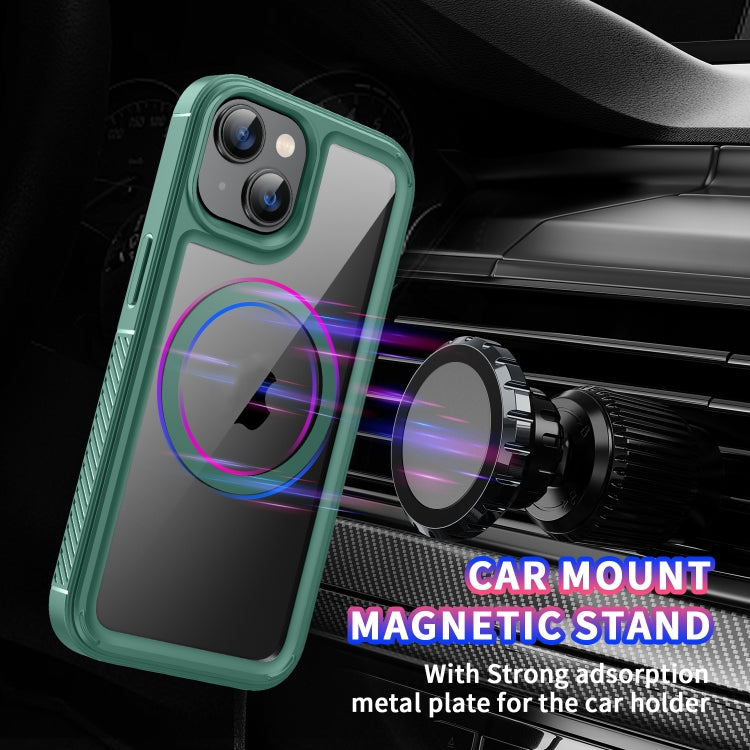For iPhone 15 Forerunner Shockproof Acrylic Hybrid TPU Magsafe Phone Case