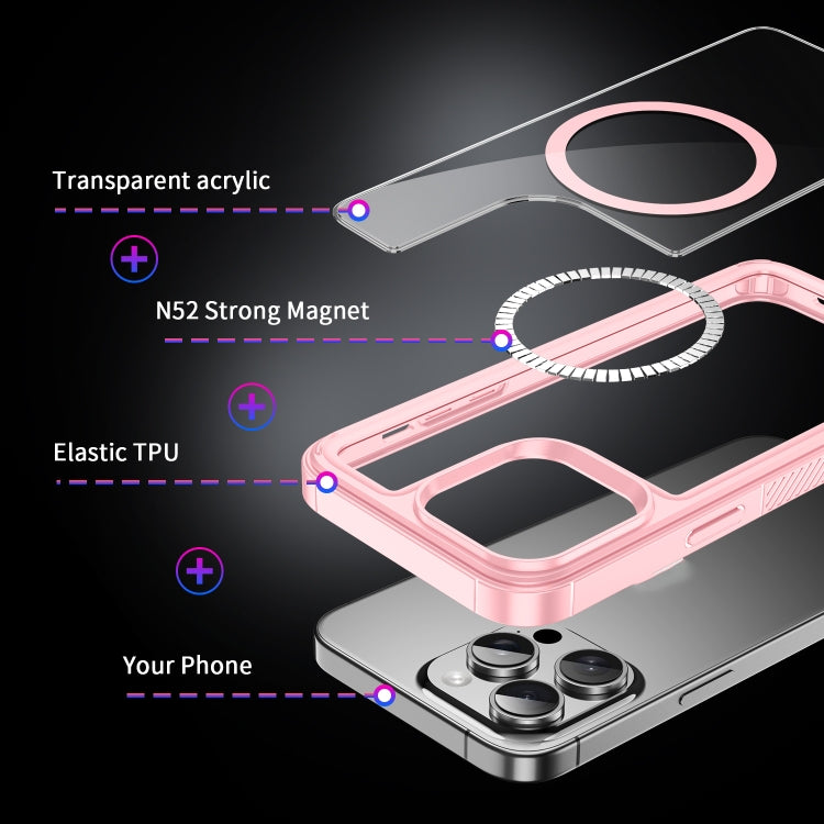 For iPhone 14 Pro Forerunner Shockproof Acrylic Hybrid TPU Magsafe Phone Case