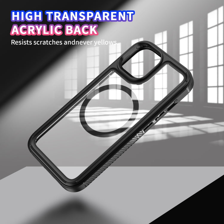 For iPhone 14 Forerunner Shockproof Acrylic Hybrid TPU Magsafe Phone Case