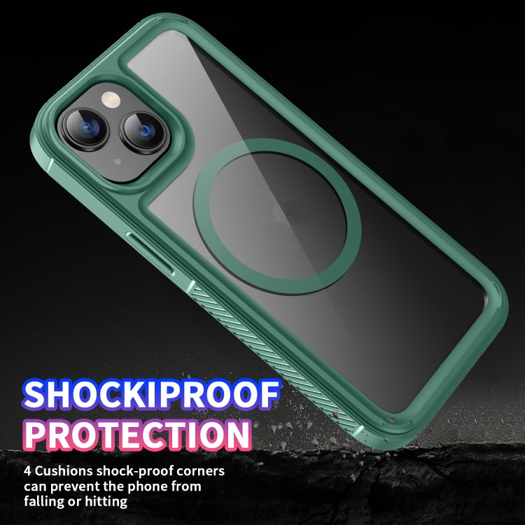 For iPhone 14 Forerunner Shockproof Acrylic Hybrid TPU Magsafe Phone Case