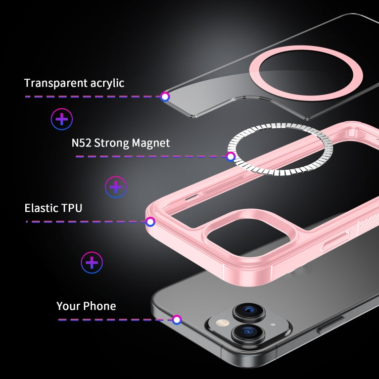 For iPhone 13 Forerunner Shockproof Acrylic Hybrid TPU Magsafe Phone Case