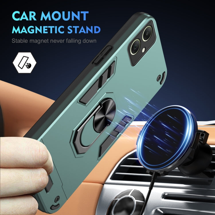 For Samsung Galaxy A06 Shockproof Metal Ring Holder Phone Case
