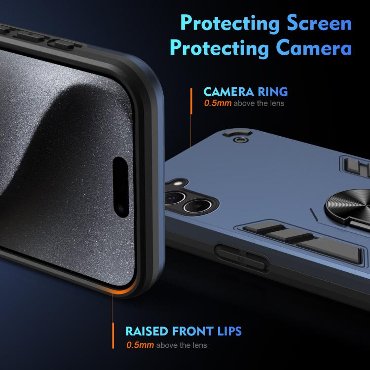 For Samsung Galaxy A56 5G Shockproof Metal Ring Holder Phone Case
