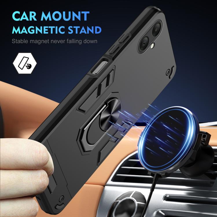 For Samsung Galaxy A07 4G Shockproof Metal Ring Holder Phone Case