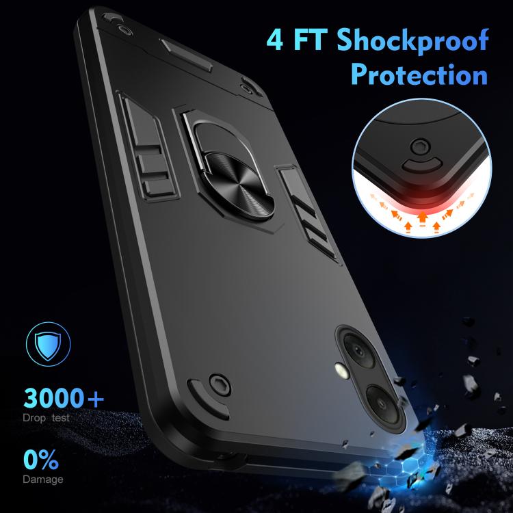 For Samsung Galaxy A07 4G Shockproof Metal Ring Holder Phone Case