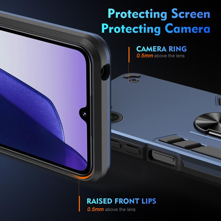 For Samsung Galaxy A07 4G Shockproof Metal Ring Holder Phone Case