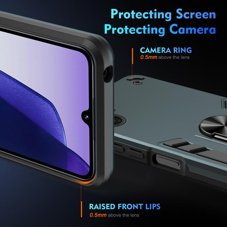 For Samsung Galaxy A07 4G Shockproof Metal Ring Holder Phone Case