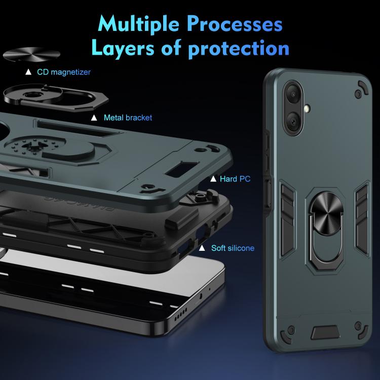 For Samsung Galaxy A07 4G Shockproof Metal Ring Holder Phone Case