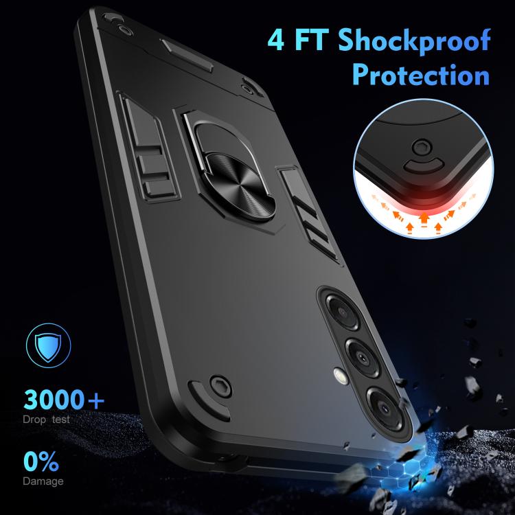 For Samsung Galaxy A17 5G Shockproof Metal Ring Holder Phone Case