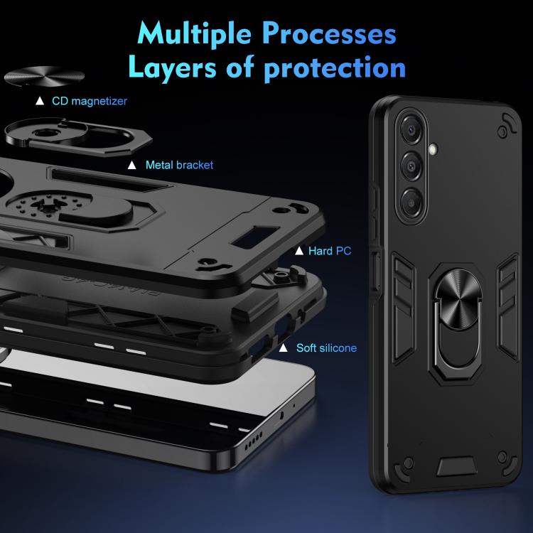 For Samsung Galaxy A17 5G Shockproof Metal Ring Holder Phone Case