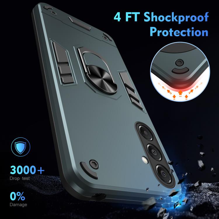 For Samsung Galaxy A17 5G Shockproof Metal Ring Holder Phone Case