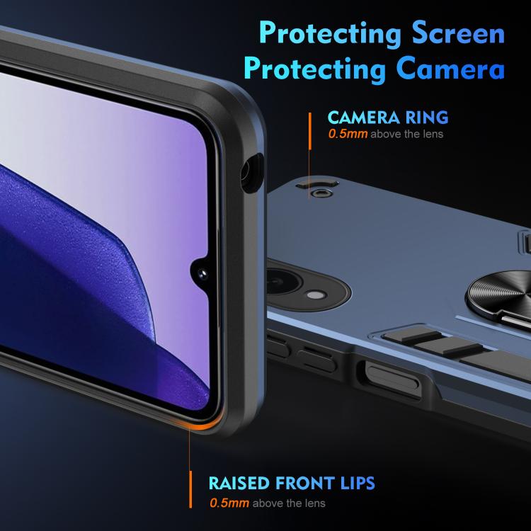 For Samsung Galaxy S25 Edge 5G Shockproof Metal Ring Holder Phone Case
